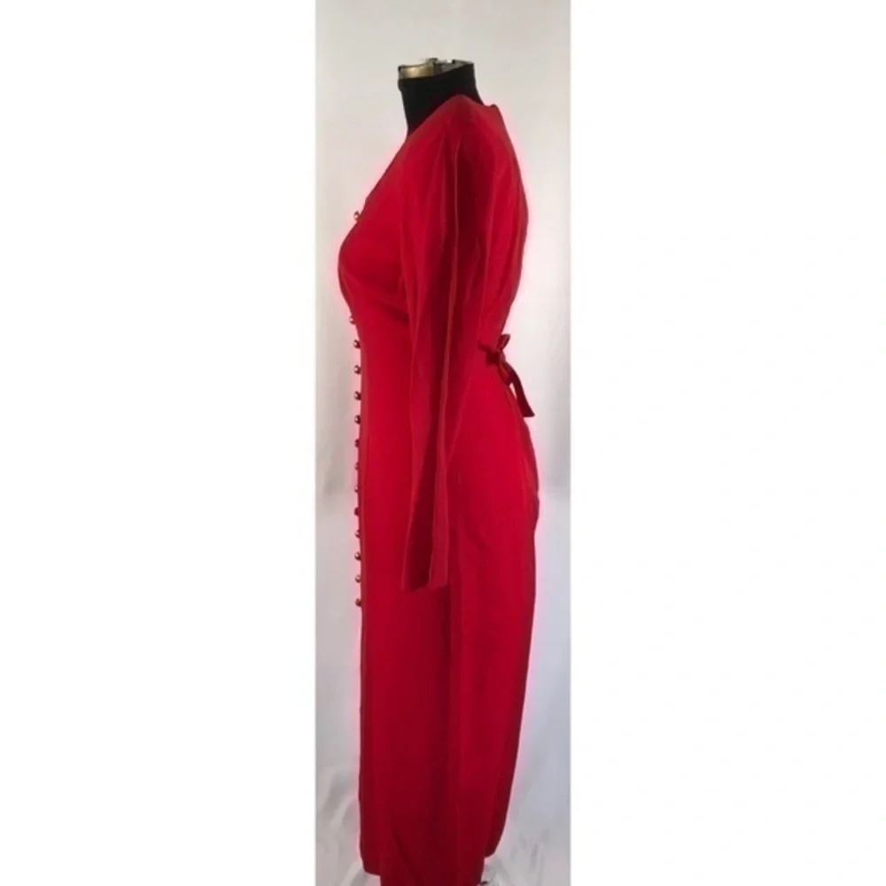 Vintage Nina Piccalino Red Midi Pencil Dress - Picture 10 of 14